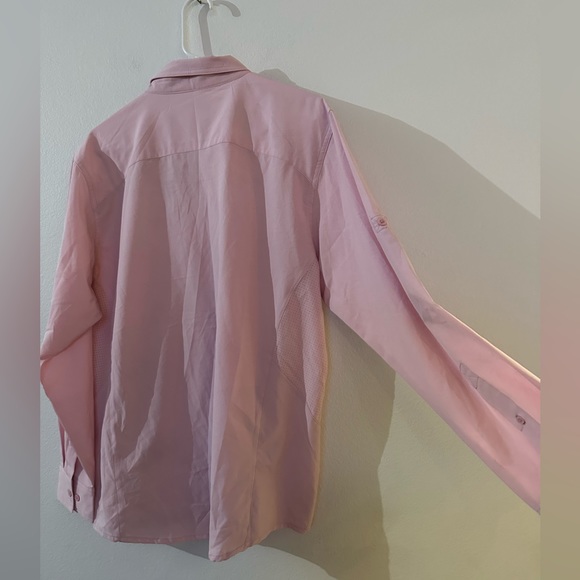 Silver Bait Pink XL Outdoor Utility Performance Light Pink Button Up Shirt - Picture 3 of 10